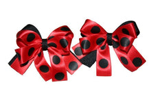 Load image into Gallery viewer, Spotty Ribbon Hair Bobbles (Various Colours)
