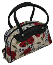 Load image into Gallery viewer, Medium Skulls and Roses Bag (Various Colours)
